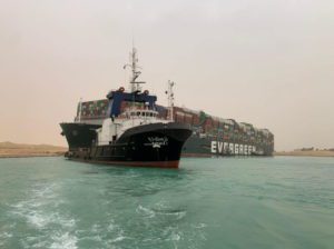 Ever Given salvage tugs, Suez Canal