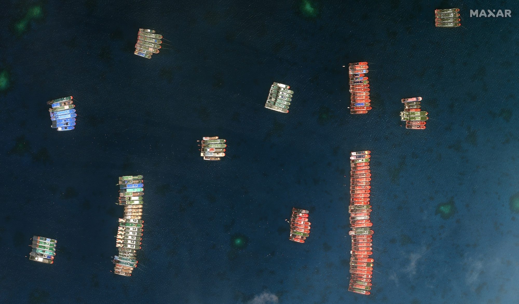 China Fishing Vessels On Whitsun Reef,