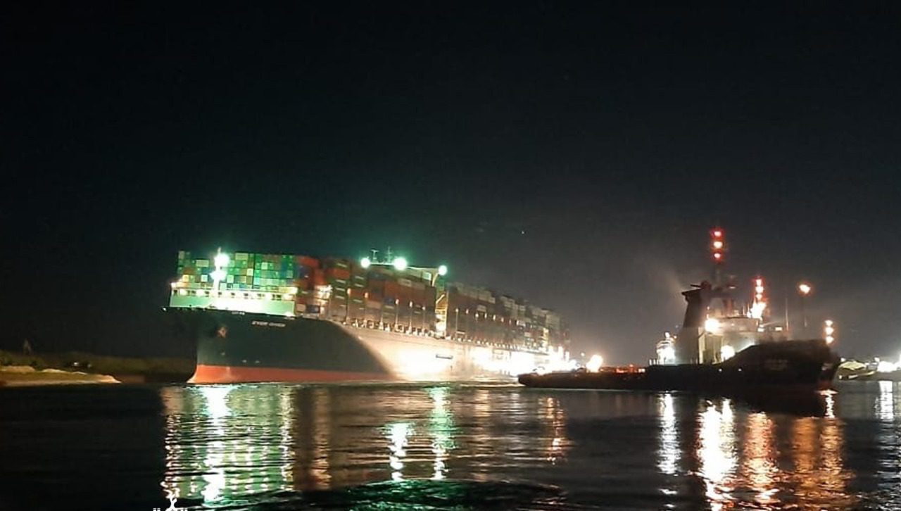 MV Ever Given Partially Refloated in Suez; Ship Still Blocking Canal