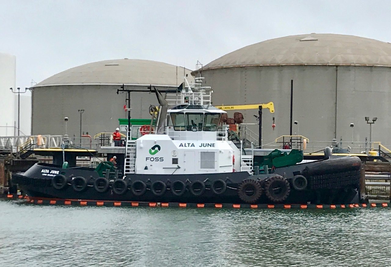 Foss Maritime’s Alta June powered by biofuel in San Francisco/Oakland