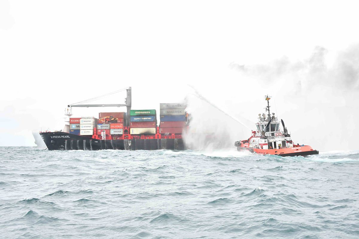 Chemical Fire on  ‘X-Press Pearl’ Under Control Off Colombo, Sri Lanka -Operator