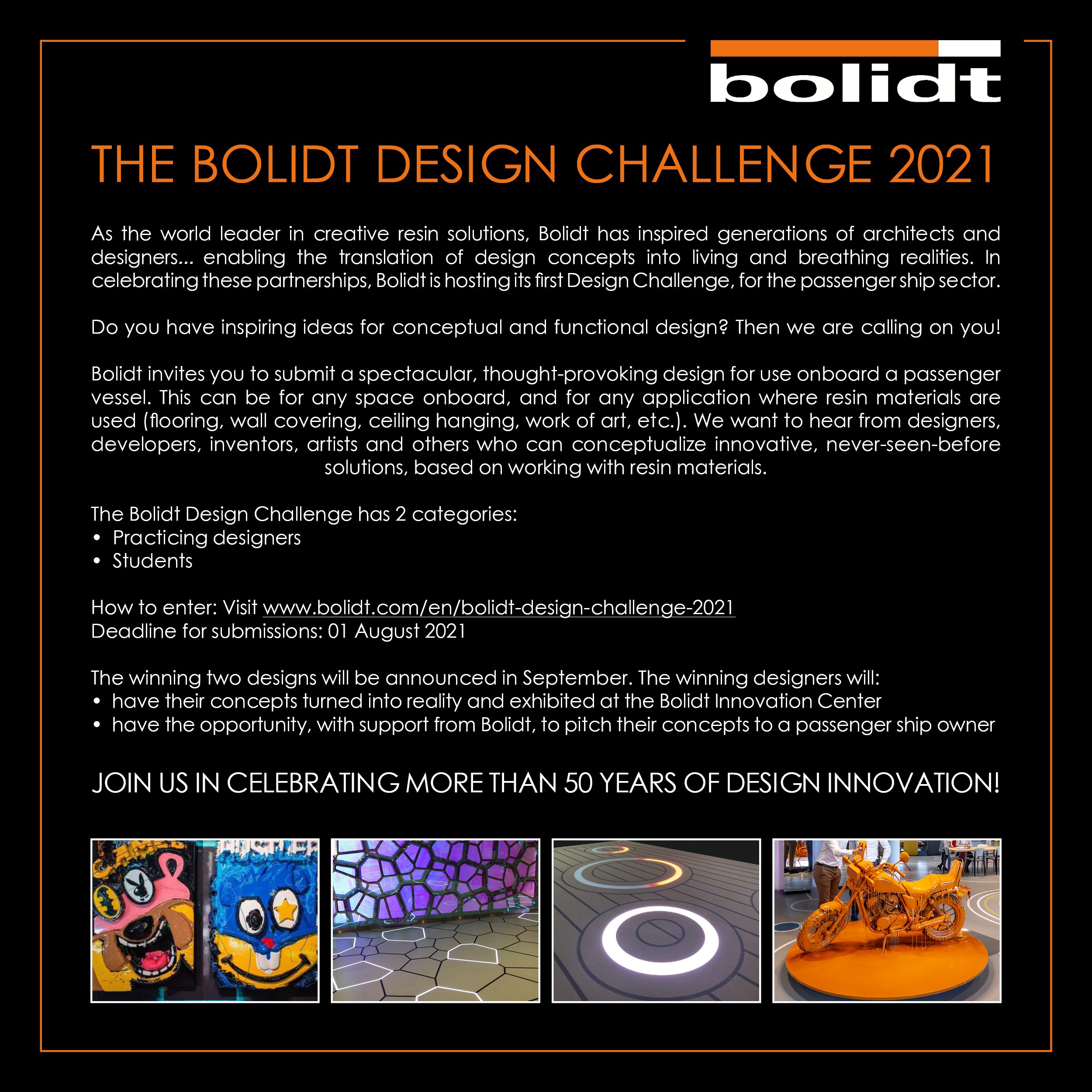Bolidt hosts inaugural Design Challenge for the cruise sector