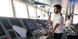 Indian seafarers ship bridge