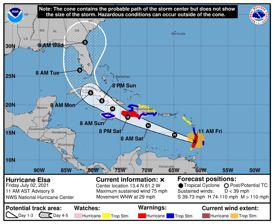 First Atlantic Hurricane of 2021 Threatens Caribbean