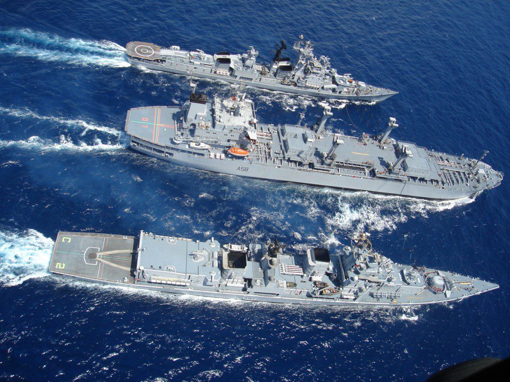 Indian Naval Fleet Underway