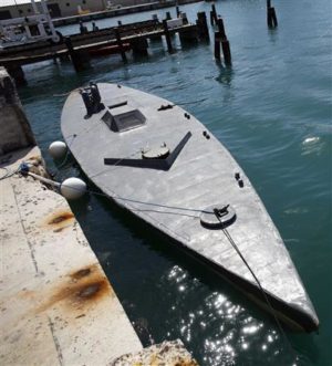 A semi-submersible vessel known as "coffins,". Photo via Reuters