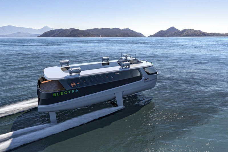 Hydrofoil Ferry Concept Design Aims To Increases The Speed And Range Of Electric Ferries