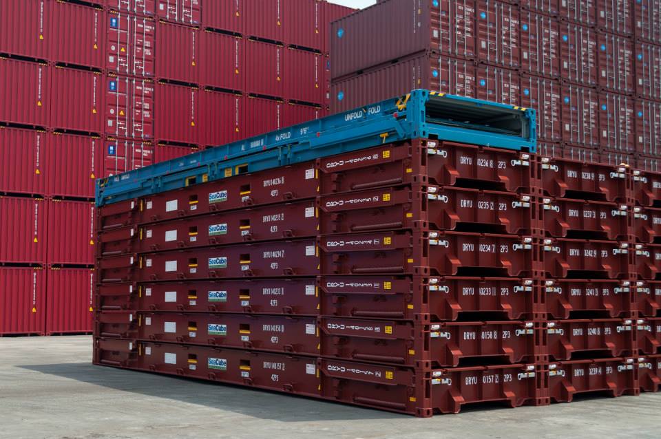 Shipping Containers Get Foldable Design Seen as Cure for Logjams