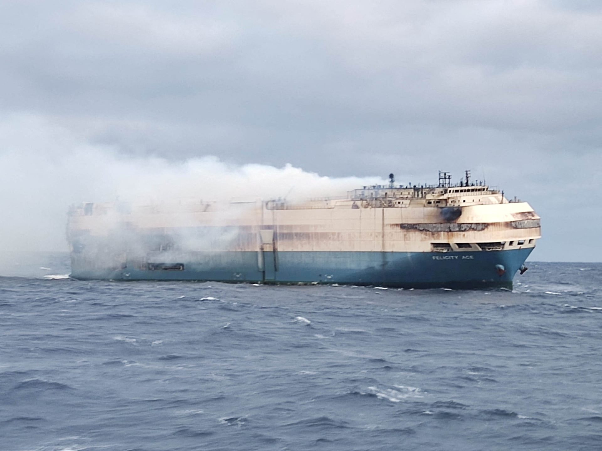 Lithium-ion Batteries From Electric Vehicles Aboard The Felicity Ace Are Keeping The Fire Alive