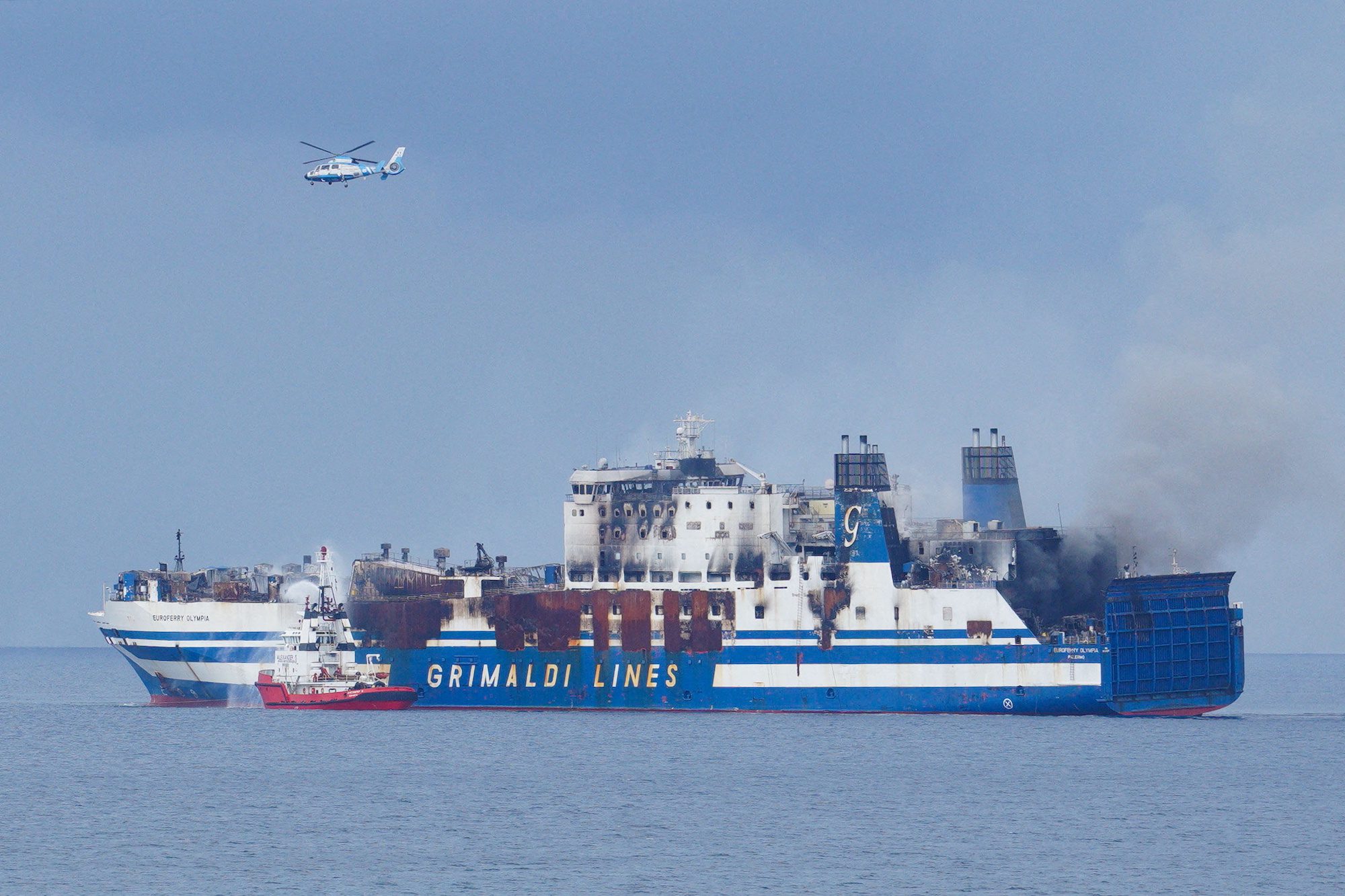 Euroferry Olympia To Be Towed to Port Following Fire