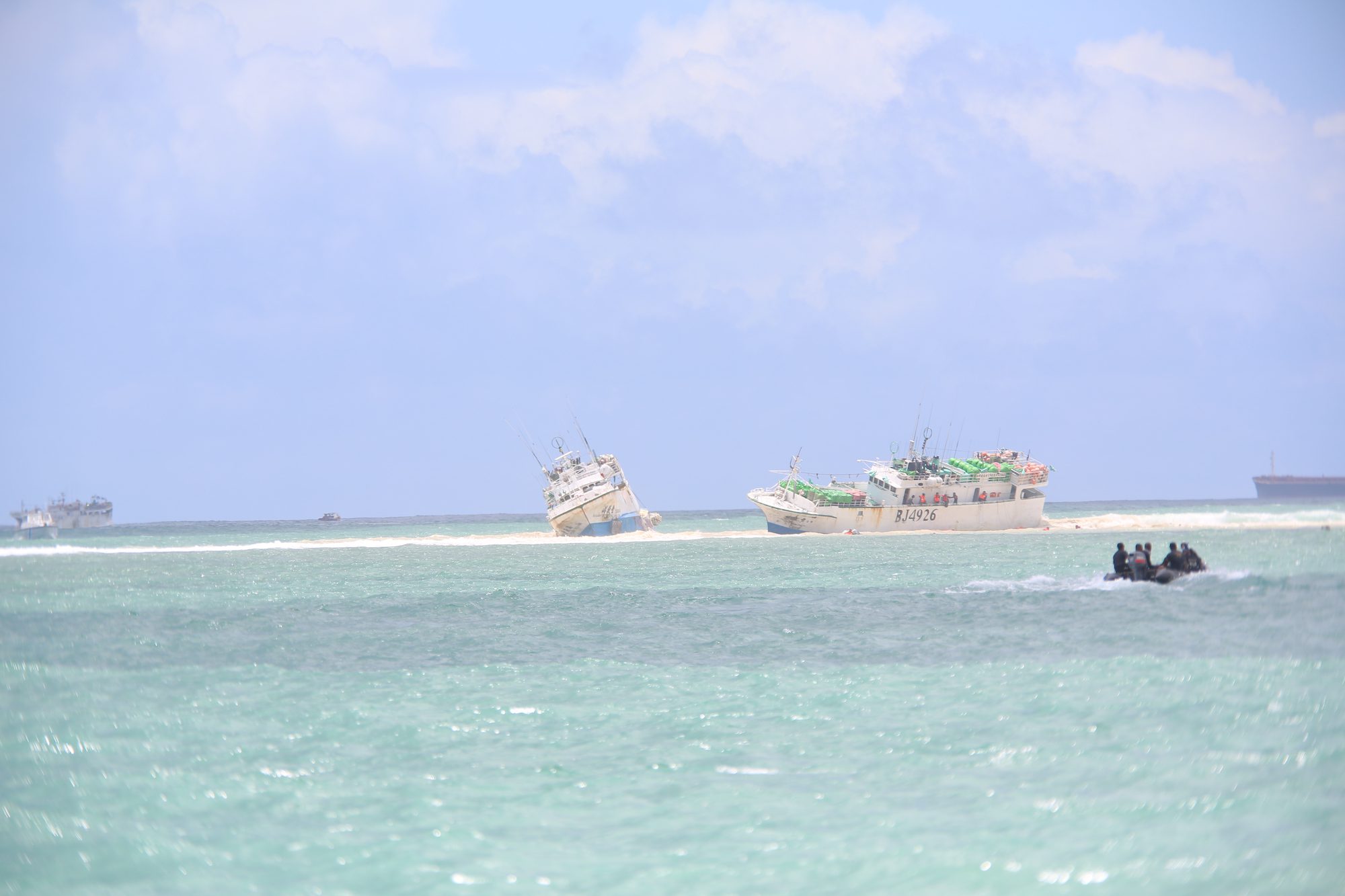 Three Taiwanese Fishing Trawlers Run Aground in Mauritius