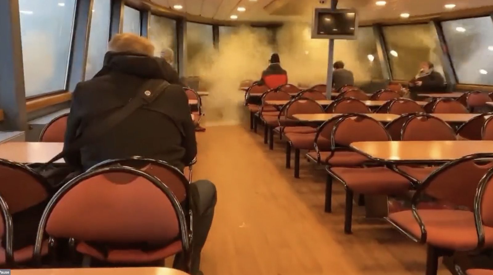 Viral Video: Wave Crashes Through Ferry’s Windows in Germany