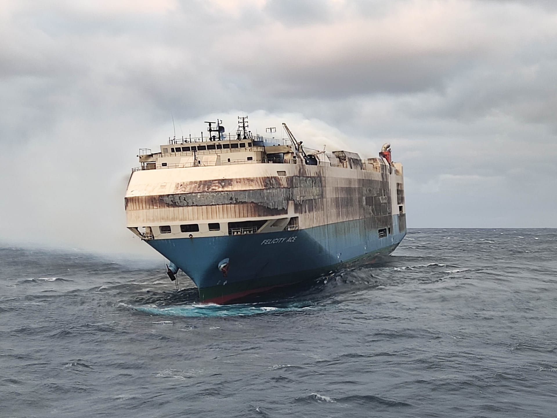 Felicity Ace Car Carrier Continues to Burn in Mid-Atlantic – Photos