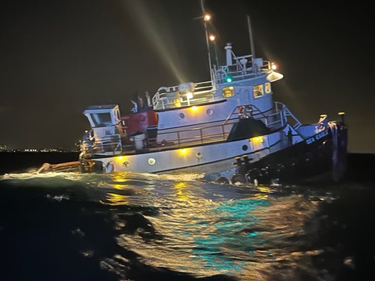 MSC-Chartered Tug and Barge Run Aground in Florida