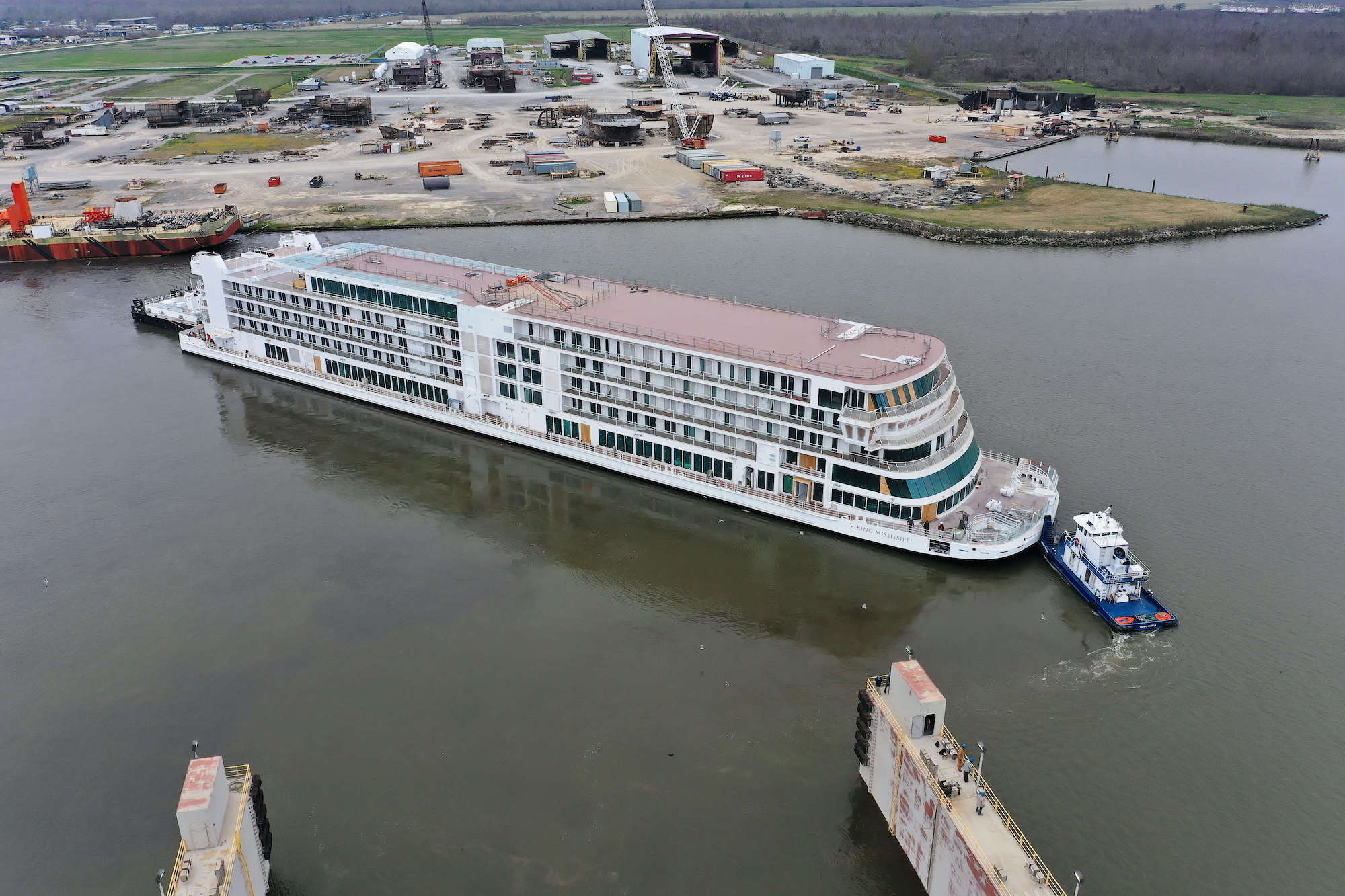 Edison Chouest Floats Viking’s New Mississippi River Cruise Ship