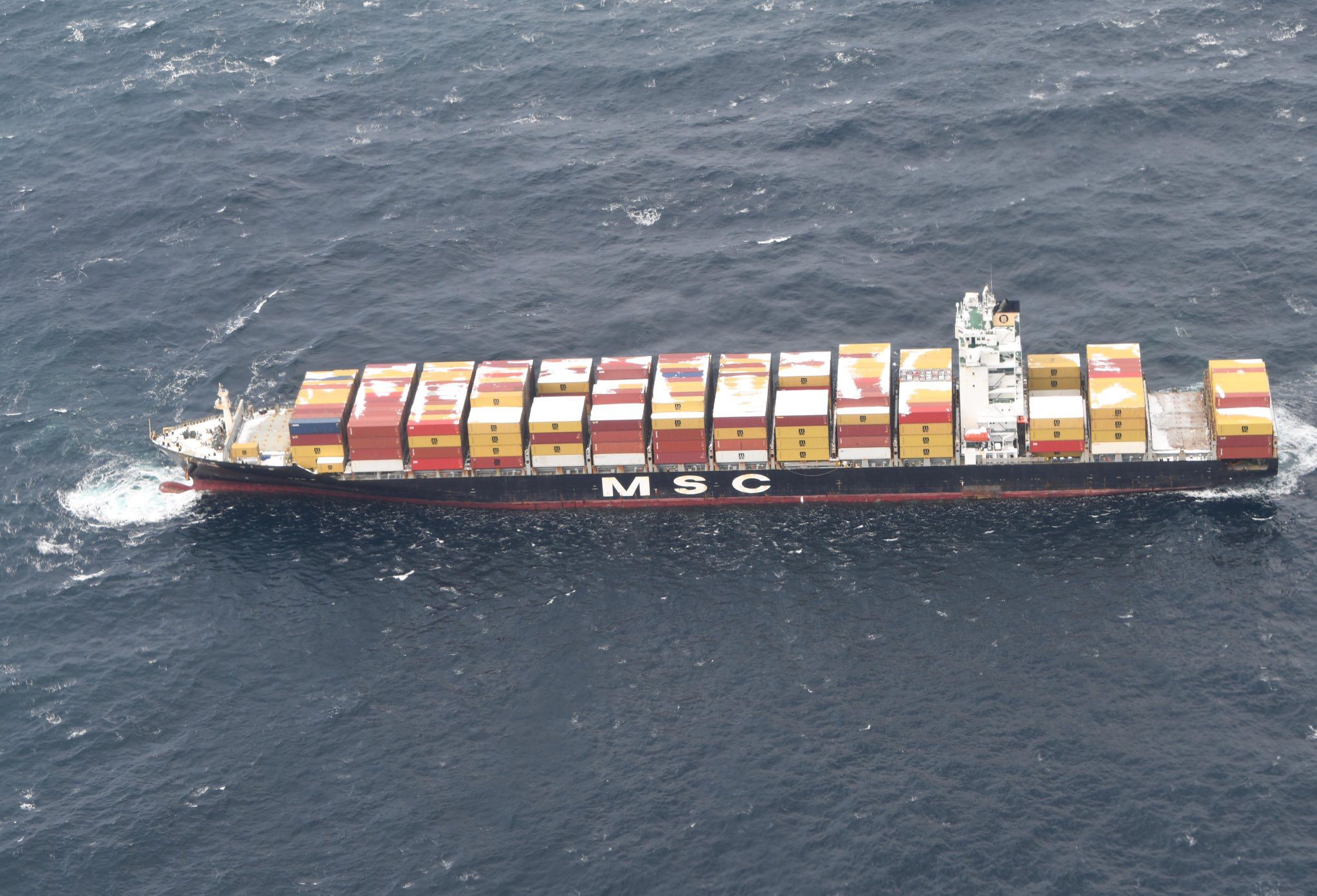 Containership MSC Kim Breaks Down in Gulf of St. Lawrence