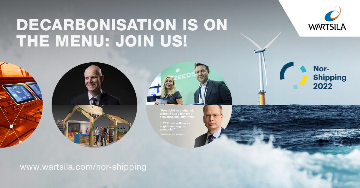 Wärtsilä to focus on decarbonisation and collaboration at Nor-Shipping 2022