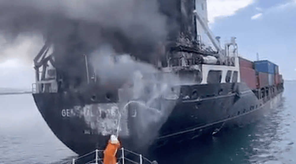 Crew Member Killed in Containership Fire Off the Philippines