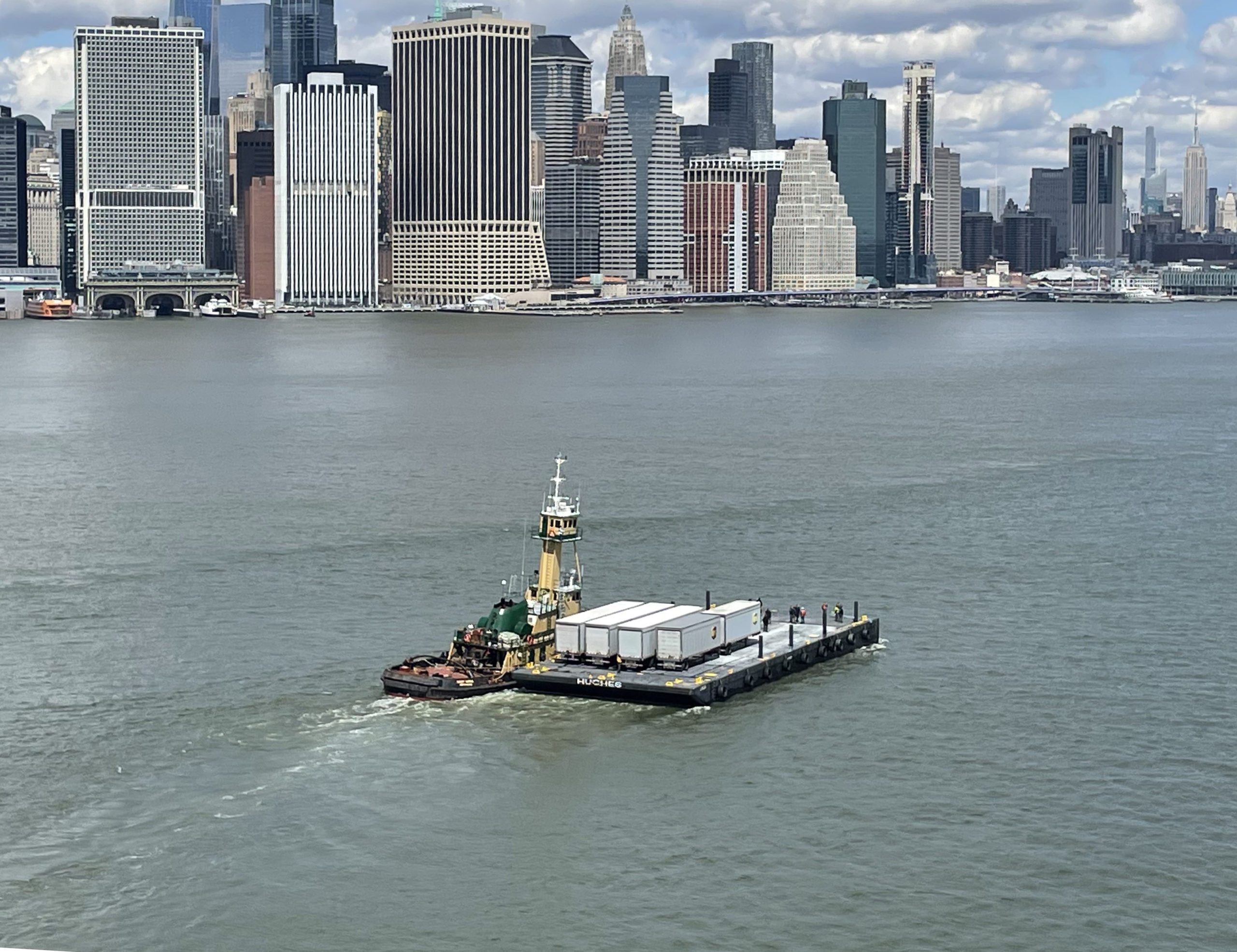UPS Trials Barge Service Across New York Harbor