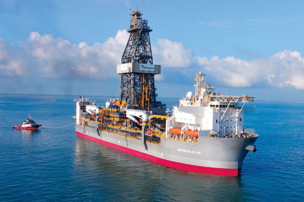 Deepwater Atlas drillship during sea trials