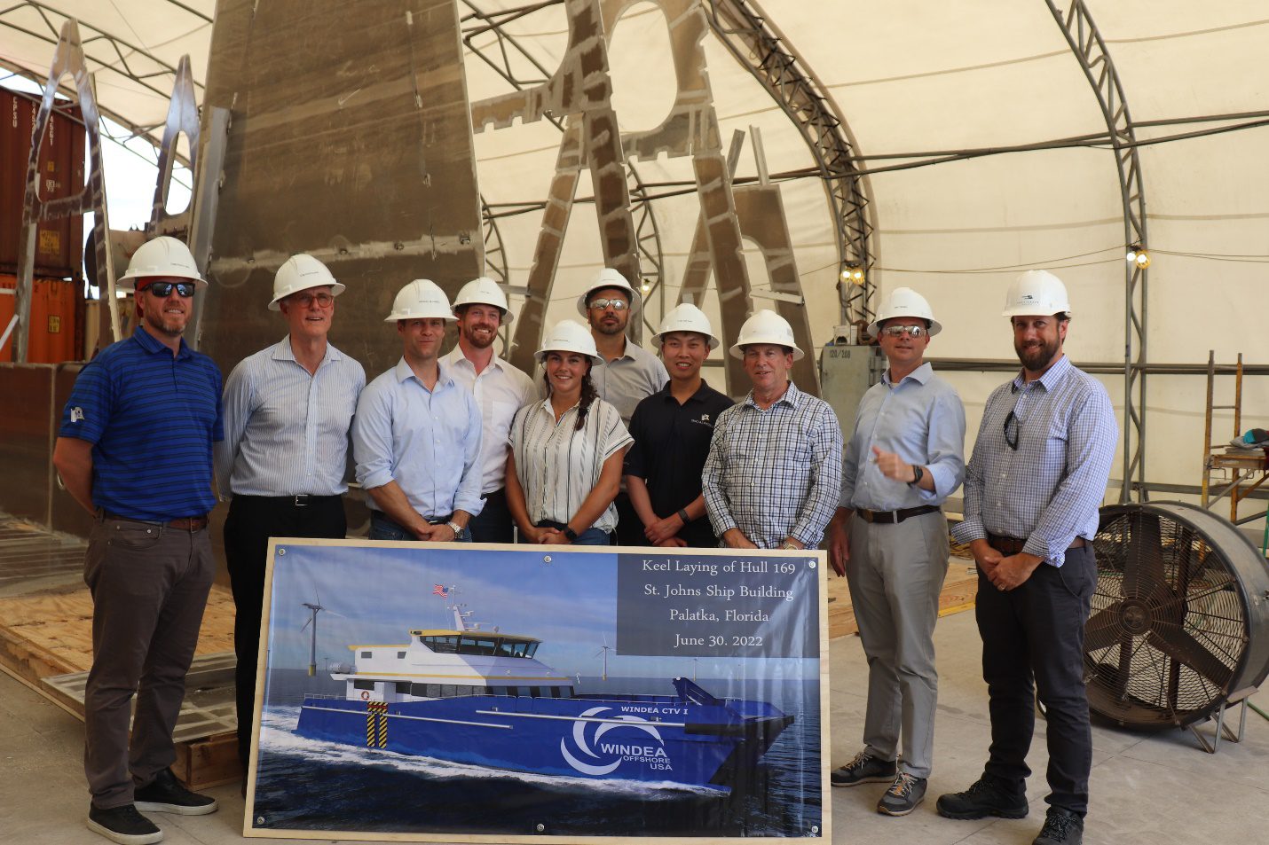 St. Johns Ship Building Lays Keel for First Jones Act Compliant Crew Transfer Vessel Under New Ownership