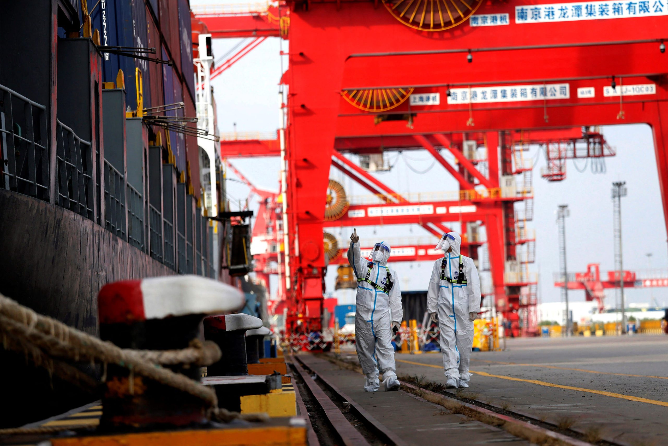 China COVID Port Ship Inspectors