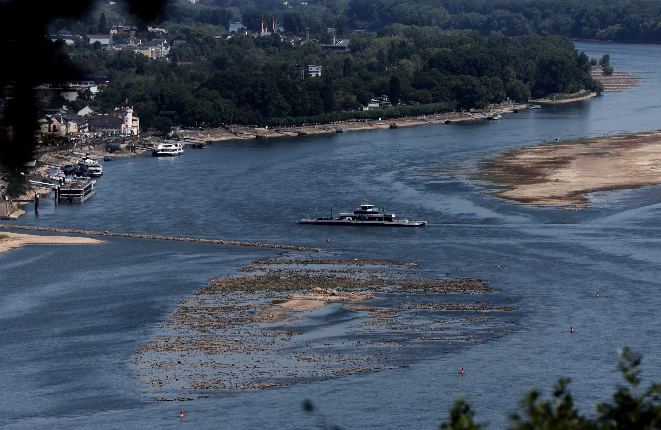 Low Water Hampers Rhine River Shipping in Germany
