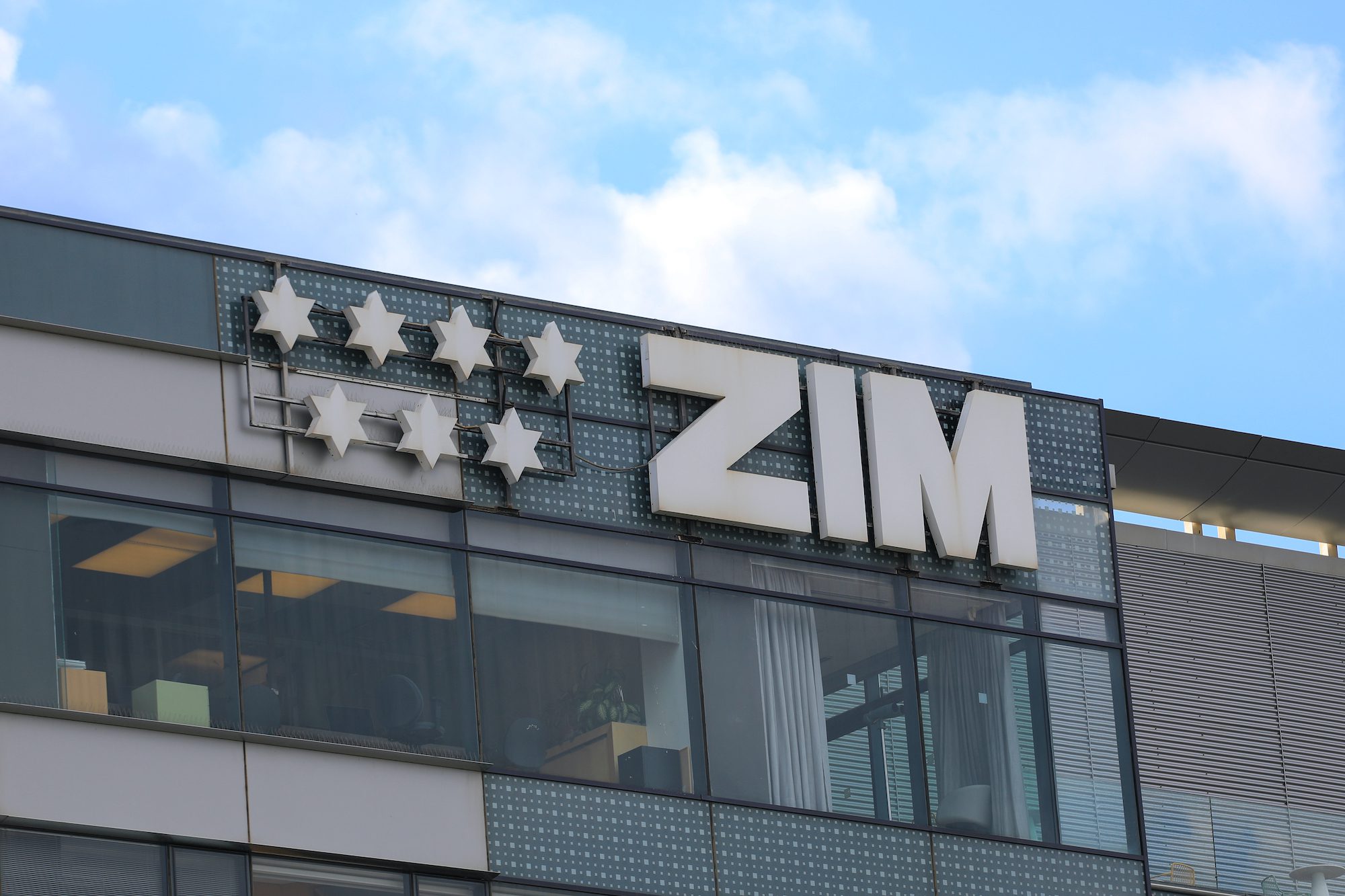 ZIM logo on a building