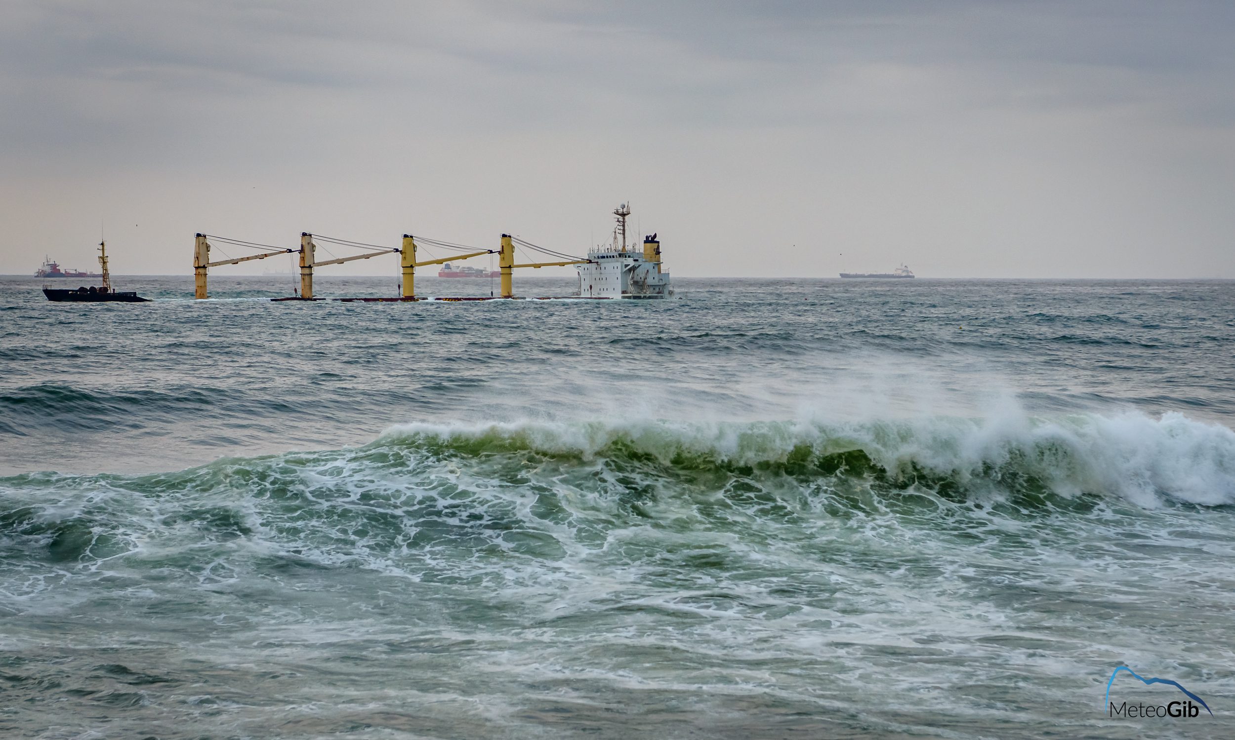 Photos: Gibraltar Shipwreck Survives Heavy Weather and Waves