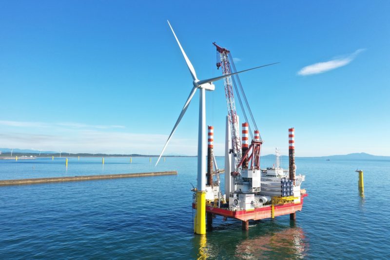 jack-up vessel Seajacks Zaratan installing wind turbines at the Akita and Noshiro offshore wind farms in Japan