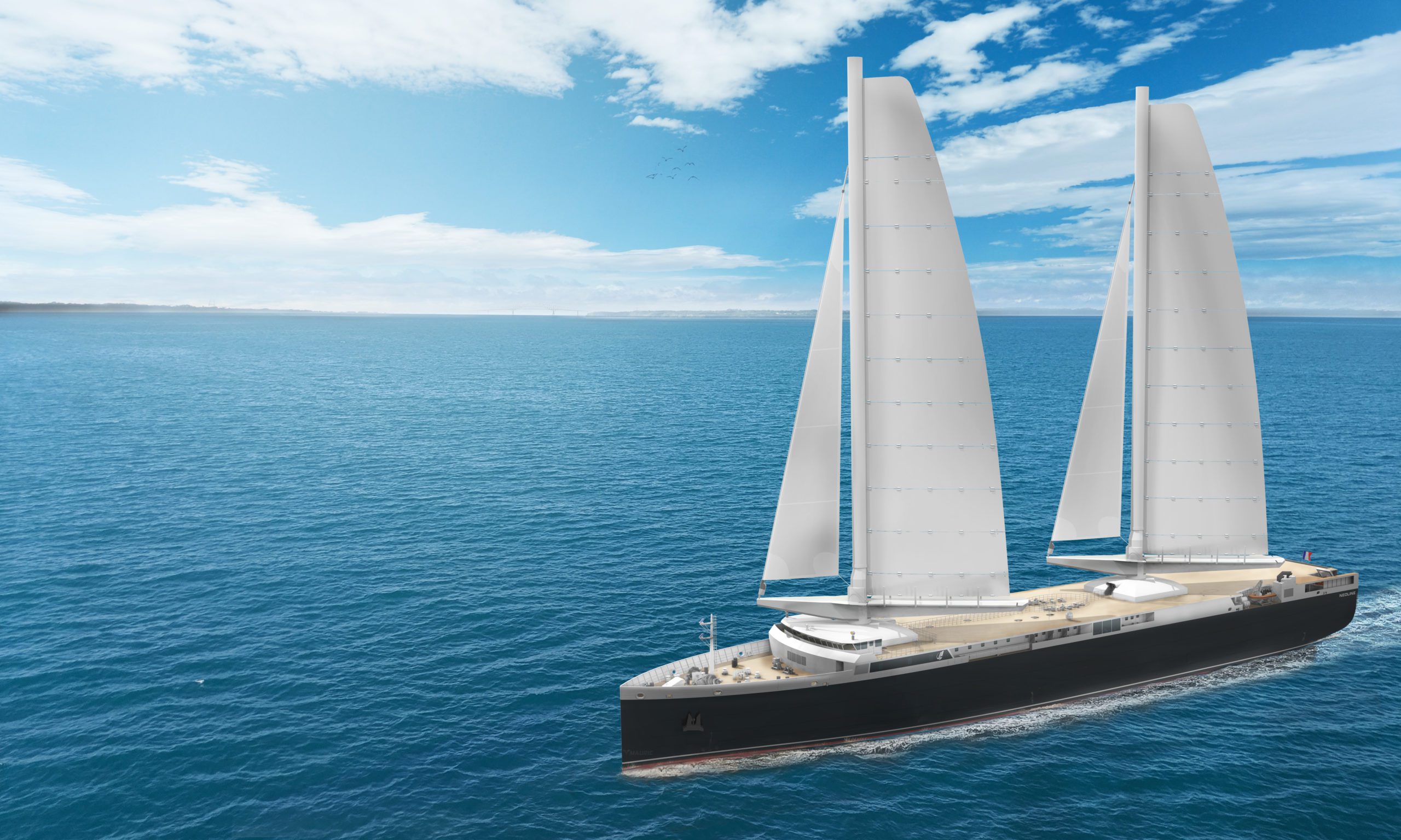 NEOLINE’s First Sail-Powered Cargo Ship Moves to Construction