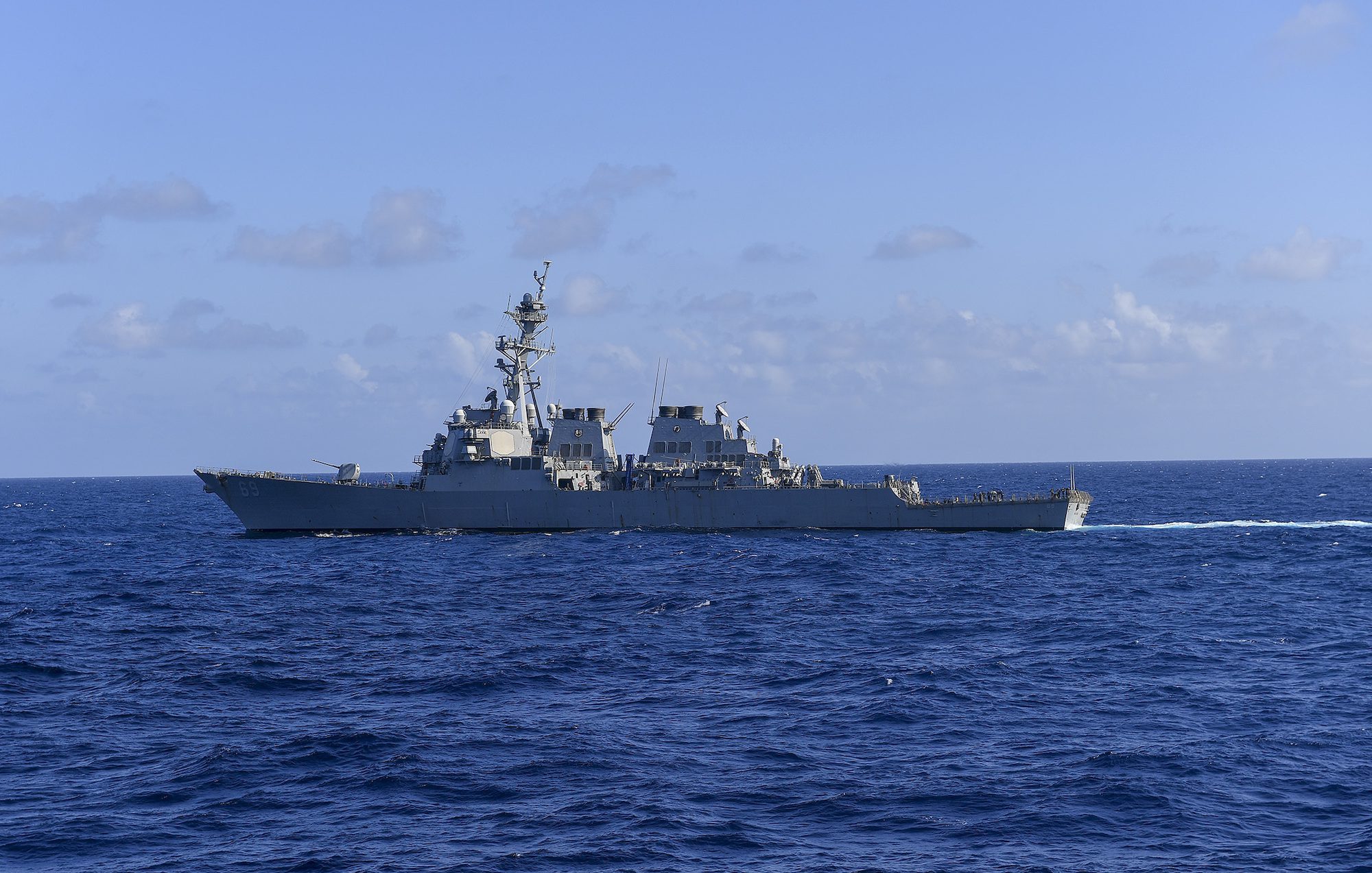 China and U.S. Navy Clash Over Guided Missile Destroyer in South China Sea