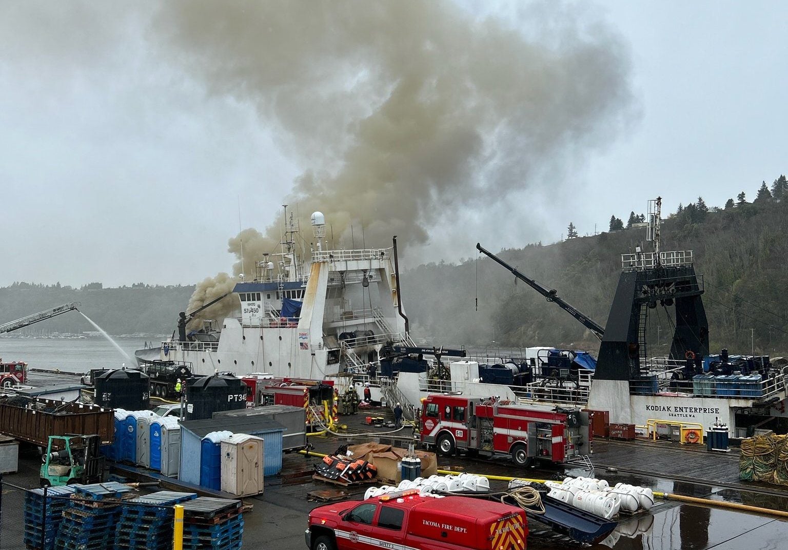 Trident Seafoods Fishing Trawler Catches Fire in Tacoma - Vimarsana News