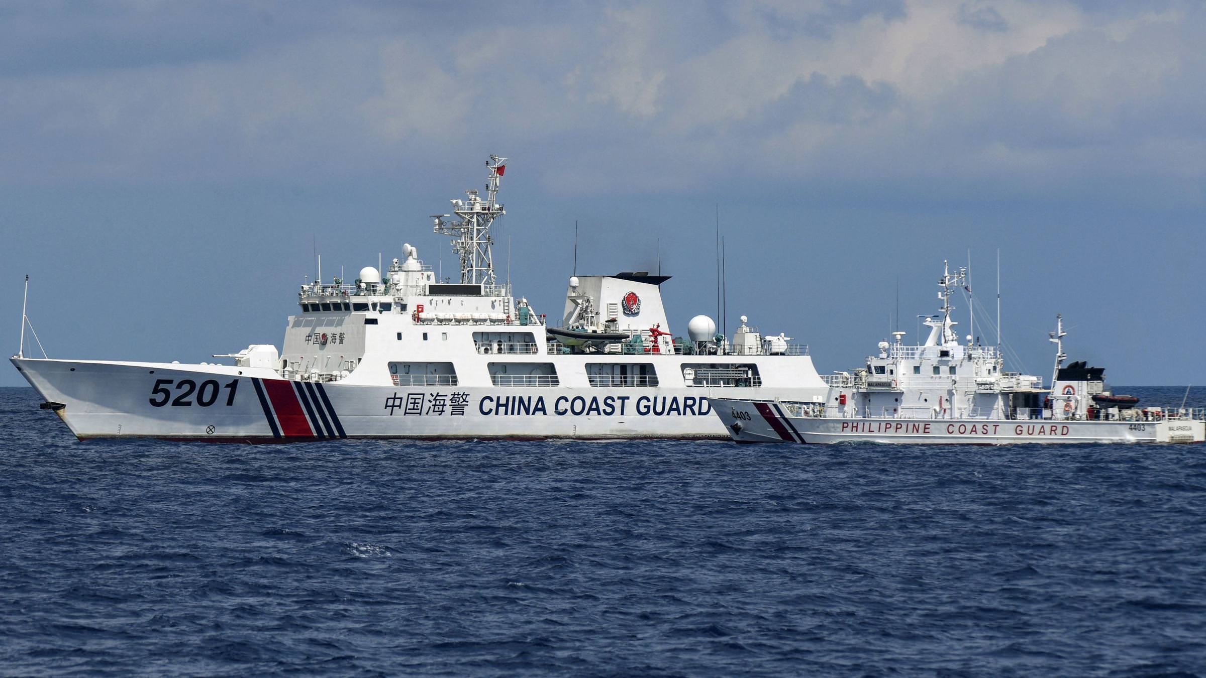 Chinese And Philippine Coast Guards Nearly Collide