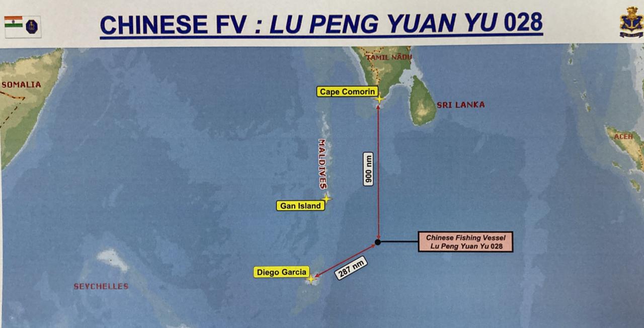 Indian Navy Locates Capsized Chinese Fishing Vessel, Life Raft in Indian Ocean