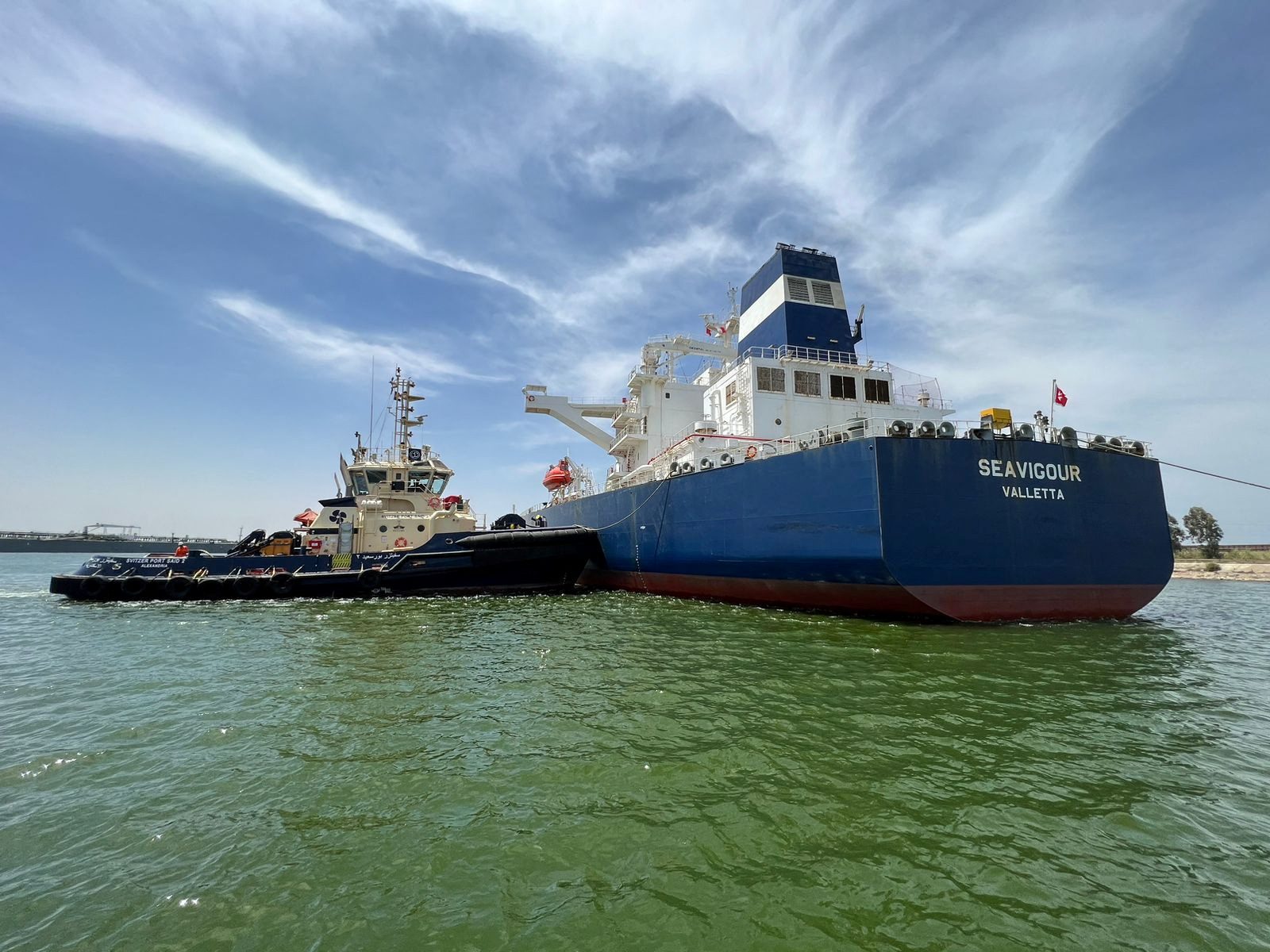 Egypt Tows Away Stranded Tanker In Suez Canal