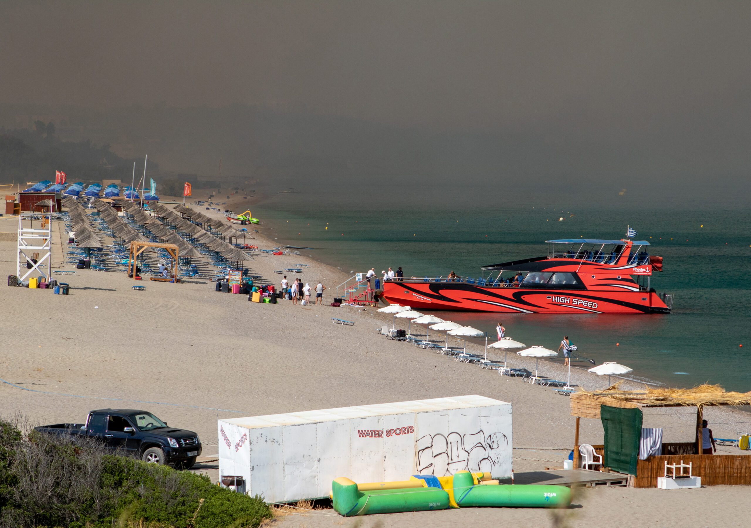 Wildfire On Greek Island Forces Mass Evacuations