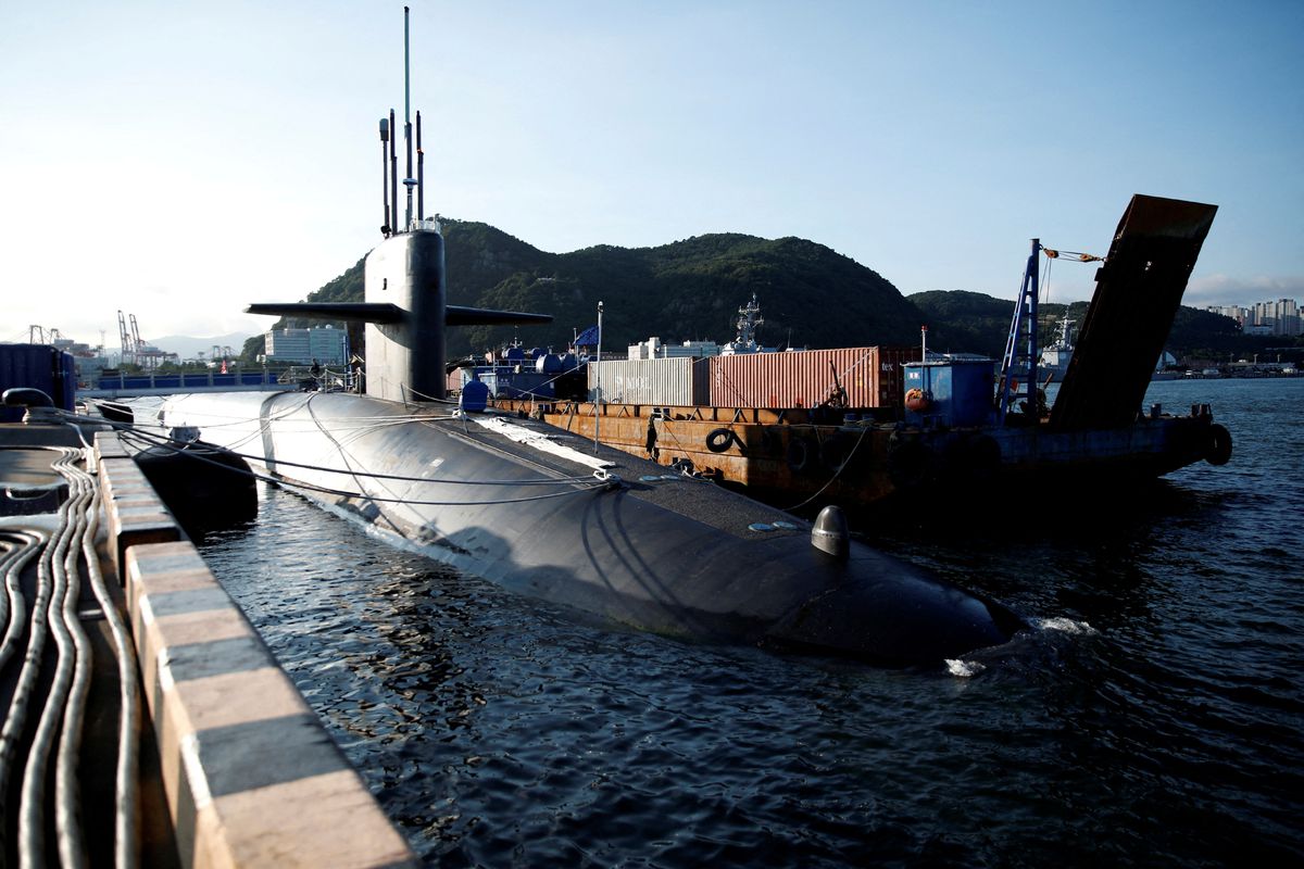 U.S. Ballistic Missile Submarine USS Kentucky is anchored at Busan Naval Base, in Busan, South Korea, July 19, 2023. WOOHAE CHO/Pool via REUTERS/File Photo