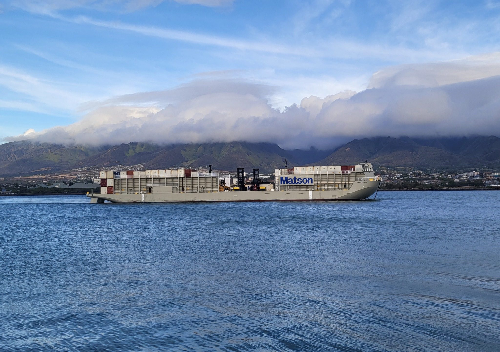 Matson's barge Haleakala. Photo courtesy Matson