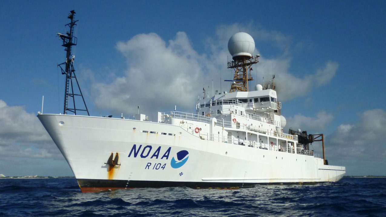 Photo of The oceanographic research vessel NOAA Ship Ronald H. Brown is the largest ship in NOAA's fleet by Wes Struble of NOAA