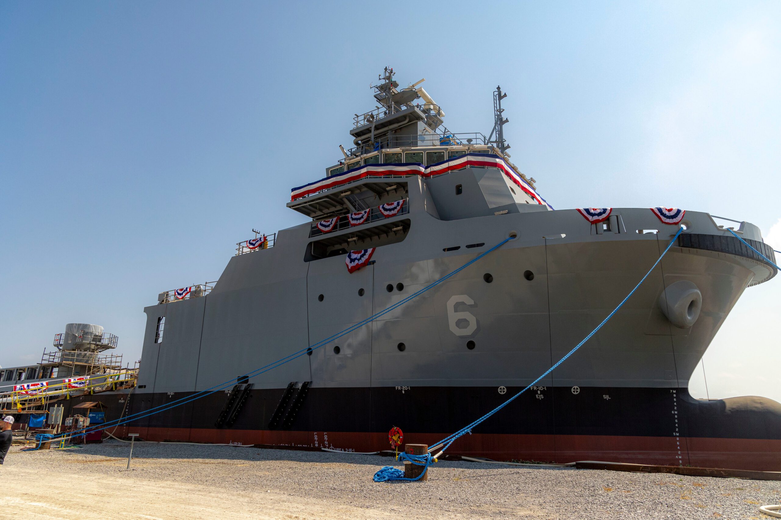 Bollinger Shipyards Christens Lead US Navy Towing and Salvage Ship, USNS Navajo (T-ATS 6)