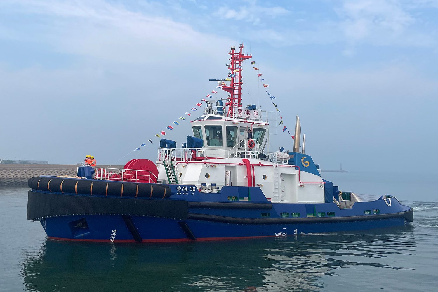 Cao Gang 30 and Cao Gang 31 RAmparts 3500 Tugs arrive at Caofeidian Port in Northern China