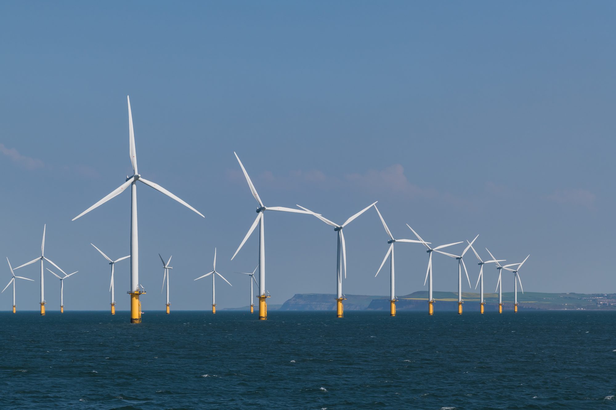 File Photo: Wind farm in the North sea off the coast of United Kingdom.