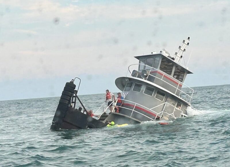 Pusher Tug Sinks Off North Myrtle Beach, South Carolina