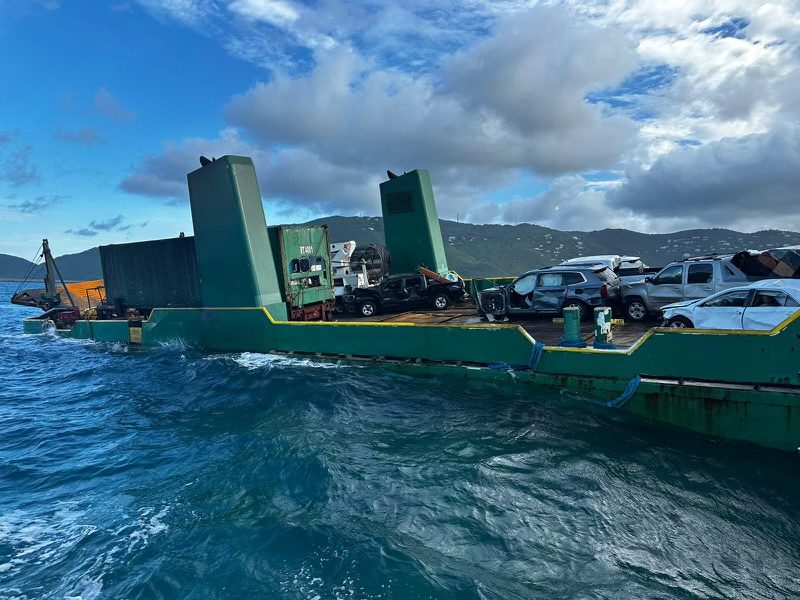 The cargo ship 'Bonnie G' aground in St. Thomas, U.S. Virgin Islands, October 5, 2023. Photo courtesy U.S. Coast Guard