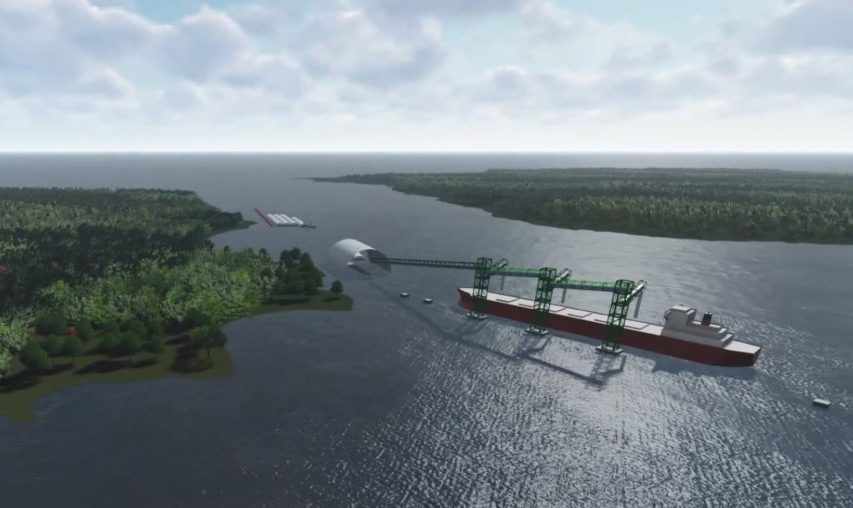 An illustration of Cargill's proposed port at Abaetetuba, located in Brazil's Para state. Image courtesy Cargill