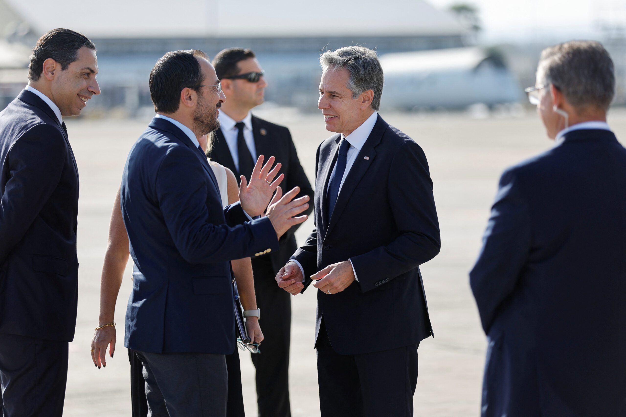U.S. Secretary of State Blinken visits Cyprus. REUTERS/Jonathan Ernst/Pool