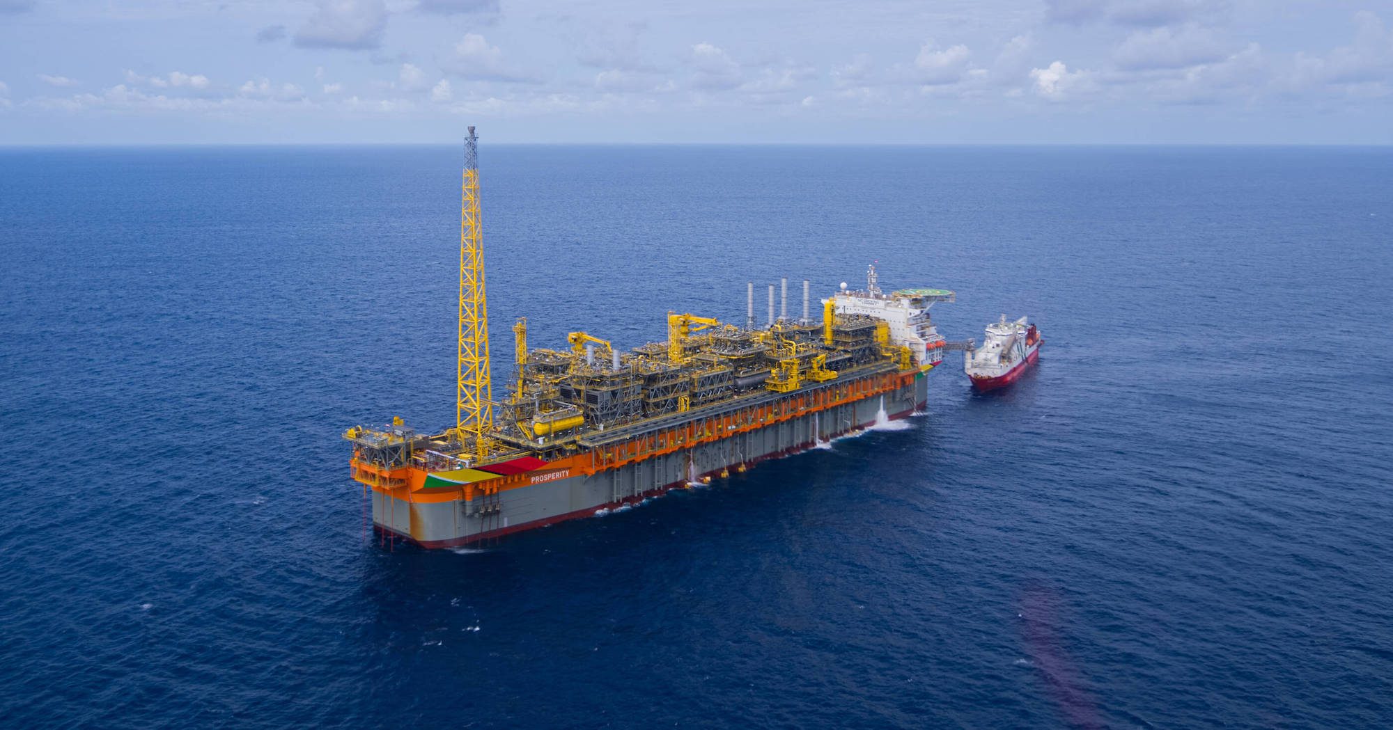 The Prosperity FPSO at Payara, Guyana’s third offshore oil development on the Stabroek Block. Photo courtesy ExxonMobil