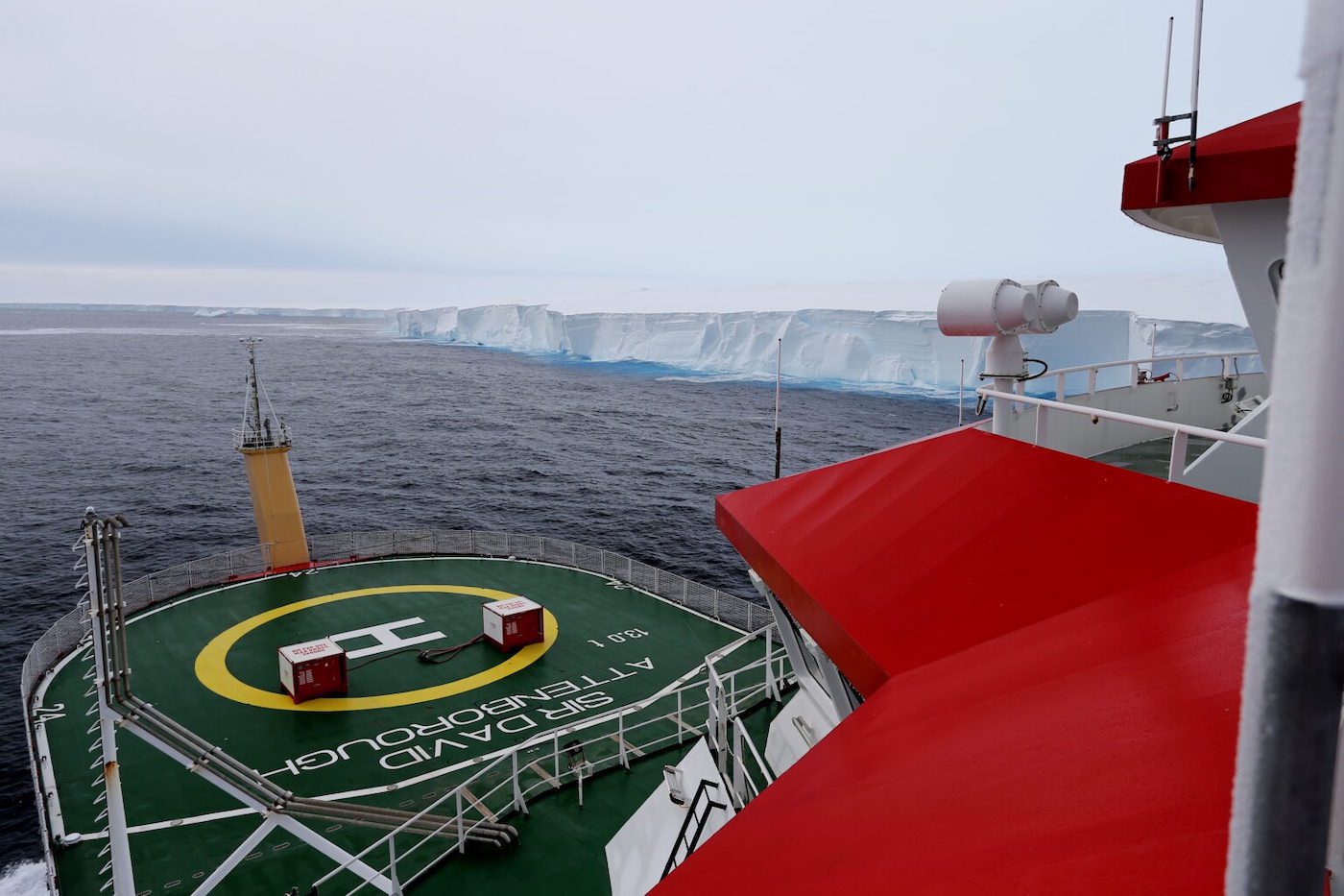 A view of the A23a iceberg from the deck of the RRS Sir David Attenborough. Photo courtesy Rich Turner