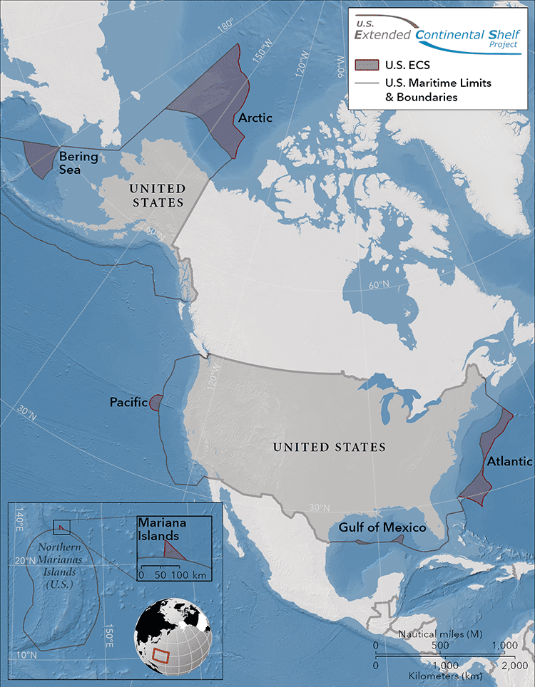 Figure 1: U.S. Extended Continental Shelf Regions. Credit: U.S. Department of State